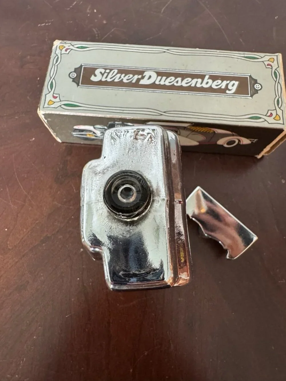 Vintage Avon Silver Duesenberg Oland Aftershave Bottle Collectable FULL
